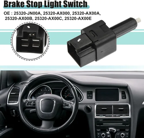 Miniatura 7 de Interruptor de luz de freno de 4 pines 25320-AX000 – Compatible con Nissan Rogue, Altima, Frontier, Infiniti G35/G37, QX56/QX80 y más – Sustituye a