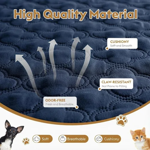 Miniatura 5 de FunFurry Manta impermeable para perro, funda de sofá lavable para perros, funda reversible para cama de perro, protector de muebles de sofá