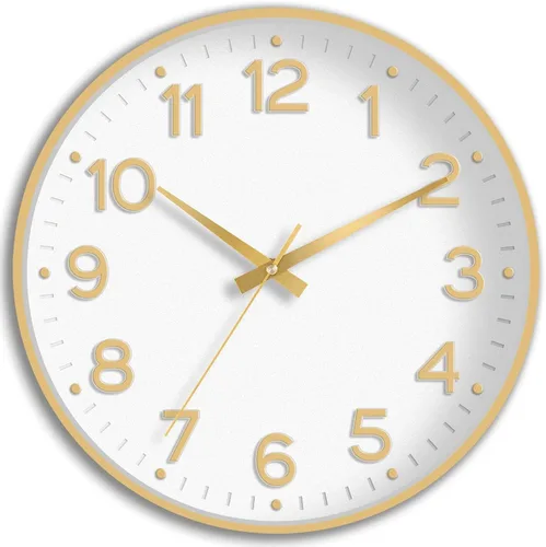 Miniatura 20 de Roymnie Reloj de pared verde, 10 pulgadas, silencioso, funciona con pilas, moderno reloj analógico sin tictac, decorativo para cocina, dormitorio