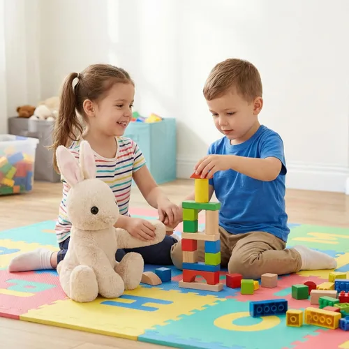 Miniatura 2 de WEIGEDU Animal de Peluche Relleno Conejito de 17.3 Pulgadas para Niños, Niñas y Bebés - Regalo Perfecto para Cumpleaños, Pascua y Navidad