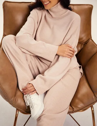 Miniatura 5 de Amoretu Conjuntos de 2 piezas para mujer, conjuntos de suéter de punto y pantalones de pierna ancha