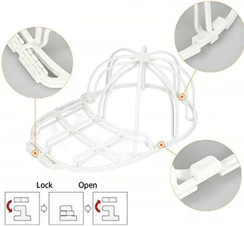Miniatura 9 de Magik 4-8 piezas de marco de plástico resistente jaula de béisbol tapa de béisbol limpiador soporte protector (4, blanco)
