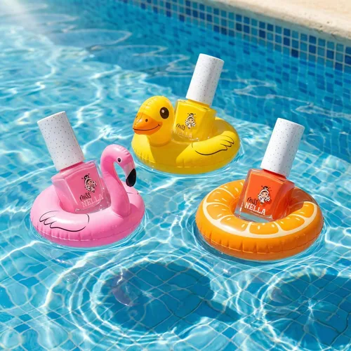 Miniatura 3 de MISS NELLA Peel Off - Juego de esmaltes de uñas, fórmula a base de agua, 3 colores, 0.1 fl oz cada uno, no tóxico, fabricado en Francia