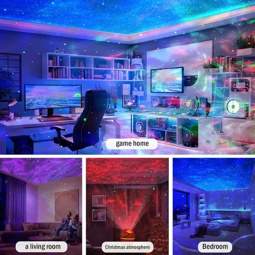 Miniatura 6 de XQBX Proyector de galaxia de huevo de dinosaurio un proyector Aurora con altavoz Bluetooth y ruido blanco, regalo de San Valentín para ella/él