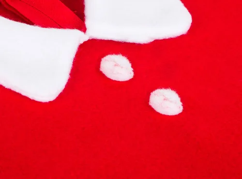 Miniatura 4 de Lilax Vestido de Navidad para niñas pequeñas, disfraz de fiesta de Papá Noel rojo con cinturón, Negro