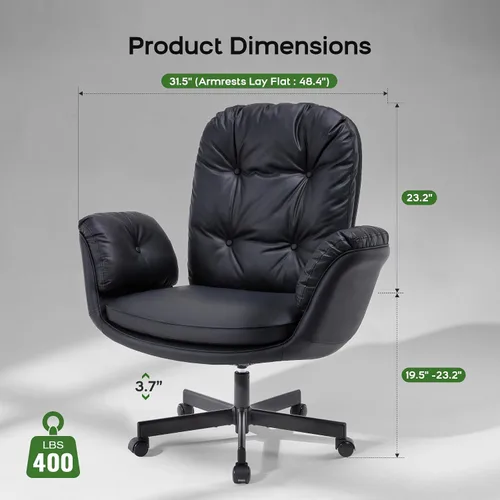 Miniatura 2 de amseatec Silla Criss Cross con reposabrazos y ruedas para sentarse con las piernas cruzadas, cómoda silla de escritorio giratoria ajustable