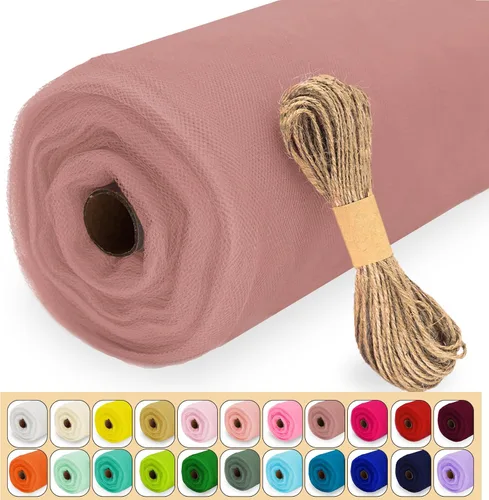 Miniatura 36 de Rollo de tela de tul, 54 pulgadas x 10 yardas (30 pies) de tul para decoración de boda, tutú de fiesta, telón de fondo, baby shower, faldas de mesa
