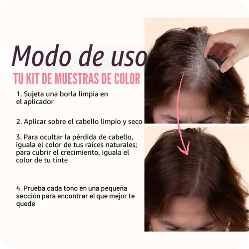 Miniatura 5 de BOLDIFY Kit de Muestra de Color en Polvo de Línea Capilar – Color de Cabello para Retoque de Raíces para Cobertura de Canas, Polvo para el Cabello