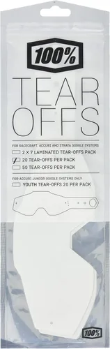 100% Desgarros estándar - Racecraft 1, Accuri 1, Strata 1 Compatible (20 unidades)