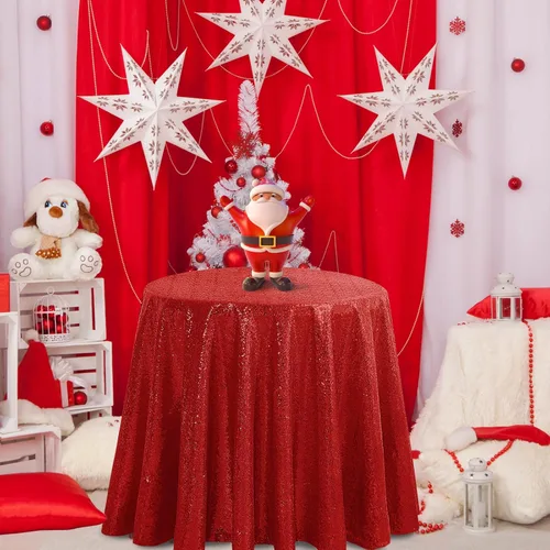 Miniatura 32 de Hahuho Mantel rectangular de lentejuelas de 50x80 pulgadas, color champán, mantel con purpurina para decoración de despedida de soltera, cumpleaños