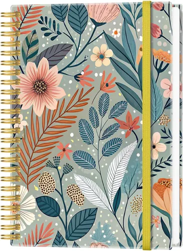 Miniatura 9 de Heveboik Cuaderno en blanco A5 - Cuaderno de papel en blanco de 70 hojas/140 páginas, papel blanco grueso de 100 GSM, diario en espiral en blanco