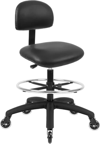 Miniatura 48 de Serie FSS Silla de asiento cuadrado de altura baja (43.2 cm - 55.9 cm) de asiento. Vinilo de tela - para oficina, garaje, escritorio, taller
