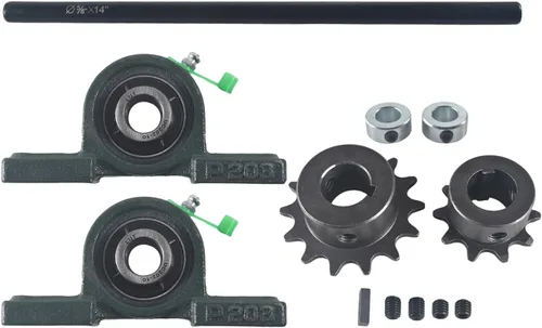 Miniatura 10 de Kit completo de eje de transmisión Go Kart Minibike de 3/4" X 10" cadena #35