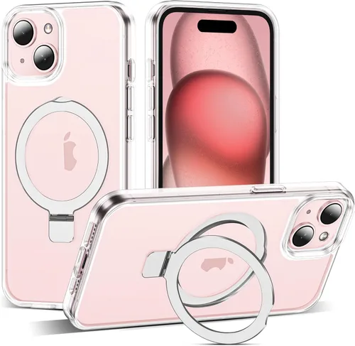 Miniatura 81 de SKYLMW – Funda compatible con iPhone 12 Pro Max y iPhone 13 Pro Max con soporte magnético invisible tipo anillo, fundas translúcidas para teléfonos