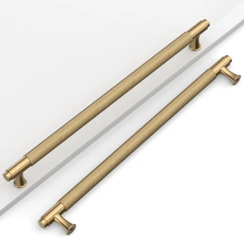 Miniatura 23 de Paquete de 10 tiradores dorados de 5 pulgadas (128 mm) para armarios con estrías, tiradores para cajones de cocina, herrajes para armarios