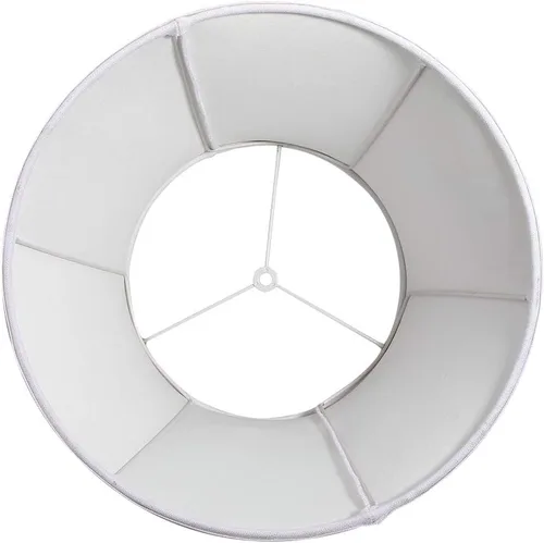 Miniatura 8 de Juego de dos pantallas Tootoo Star blancas para lámpara, juego de pantallas de tela de barril grandes para lámpara de pie y de mesa, 10 x 14 x 10
