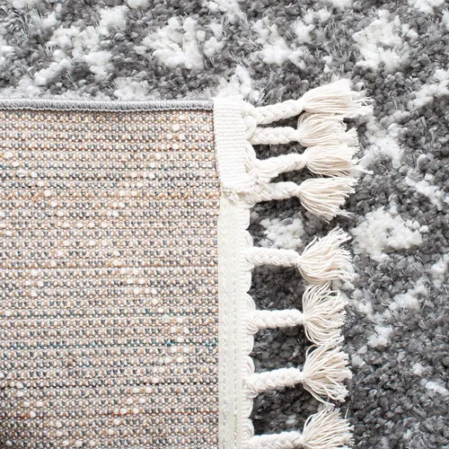 Miniatura 39 de SAFAVIEH Berber Fringe Shag Collection - Alfombra decorativa de 2 pies 2 pulgadas x 4 pies, color crema y gris oscuro, diseño que no desprende