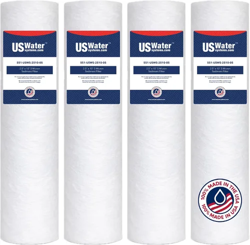 Miniatura 8 de US Water Systems - Filtro de sedimentos de polipropileno hilado de 5 micrones, filtro de agua de 10 x 2.5, cartucho de repuesto para filtro de agua