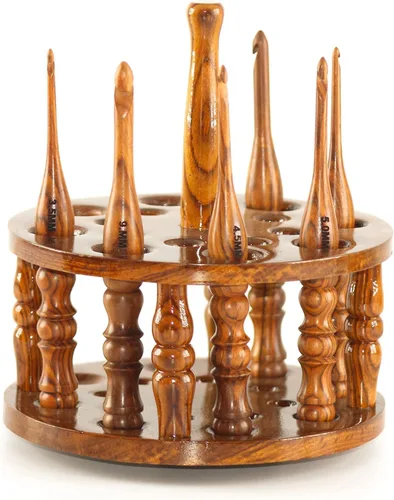 Miniatura 10 de Ganchos de ganchillo de madera tallados a mano, mango de palisandro, gancho de ganchillo de punto, aguja de tejer, hilo de tejer, el mejor regalo