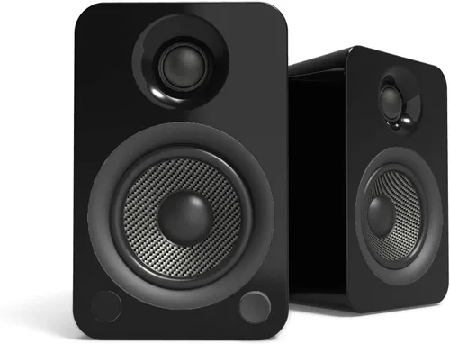 Kanto YU4GB Altavoces alimentados con Bluetooth y preamplificador phono incorporado | Apagado y encendido automáticos | Control remoto incluido |