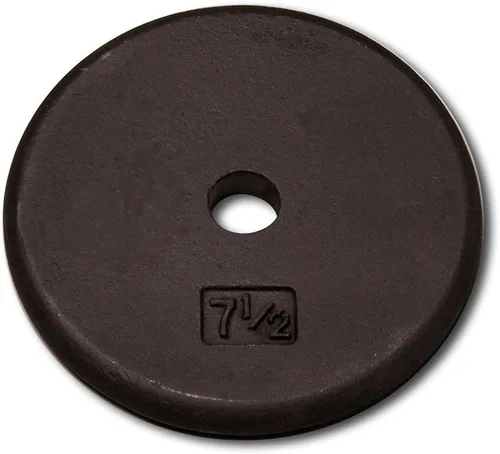 Body-Solid Placa de pesas de hierro estándar, perfecta para entrenamiento de fuerza, gimnasio en casa y entrenamientos con barra, se adapta a barras