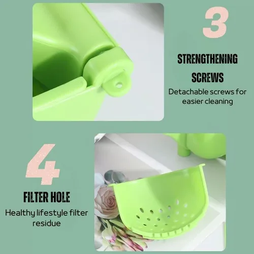 Miniatura 4 de Exprimidor manual de cítricos – Exprimidor manual de limón para naranja, lima, pomelo – Extractor de jugo resistente – Exprimidor de mano fácil