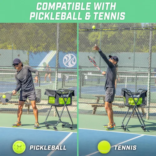 Miniatura 6 de GoSports Carrito de pelotas con ruedas: carrito portátil con capacidad para 140 pelotas de pickleball o 175 pelotas de tenis