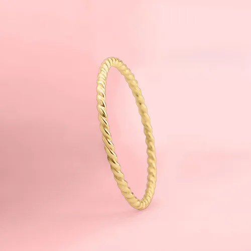 Miniatura 2 de Melanie Golden Jewelry Braided Rope Stacking Ring Elegant Twist 1mm Skinny Stackable Stack Ring Band in Silver, Gold, or Rose Gold Comfort Fit