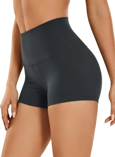 CRZ YOGA Butterluxe - Pantalones cortos de ciclismo de cintura alta para mujer, 2.5 pulgadas, yoga, entrenamiento, elastano, correr, voleibol