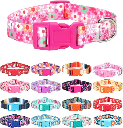 Miniatura 6 de Collares de Navidad para perros pequeños, lindos collares suaves y ajustables para perros y niñas, S 22. Estilo navideño