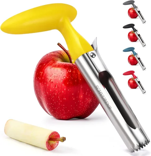 SCHVUBENR Herramienta Premium para Descorazonar Manzanas - Fácil de Usar y Limpiar - Sólido Removedor de Núcleo de Manzana con Serradura Afilada -