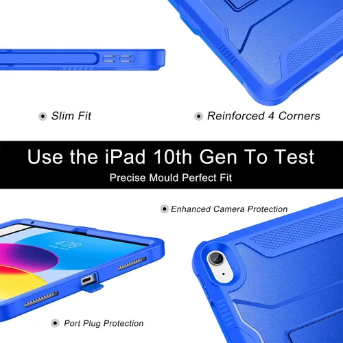 Miniatura 7 de Funda Soke para iPad (A16) de 11ª generación de 11 pulgadas 2025, iPad de 10ª generación de 10.9 pulgadas 2022, con protector de pantalla