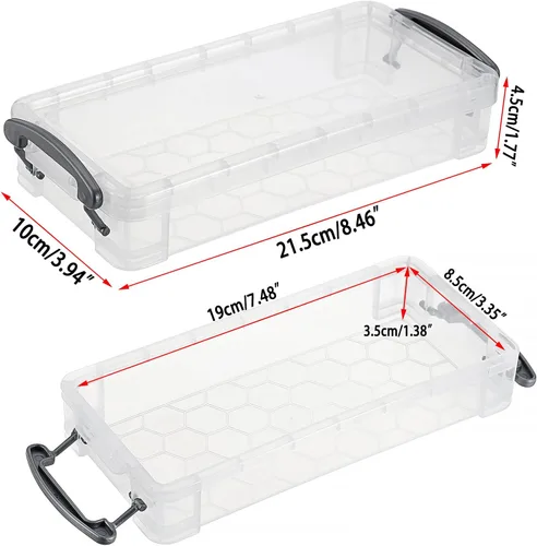 Miniatura 2 de BTSKY - Caja de lápices de gran capacidad, organizador de suministros de oficina, caja de almacenamiento para lápices de pintura con pincel, caja