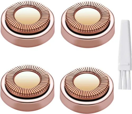 Cabezales de repuesto para removedor de vello facial para la generación 1, herramienta de depilación facial impecable para mujeres, chapado en oro 4