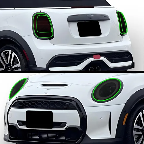 Miniatura 4 de BOGAR TECH DESIGNS Kit completo de tinte de luz para faros delanteros compatible con Mini Cooper Convertible 2019-2024, brasier transparente