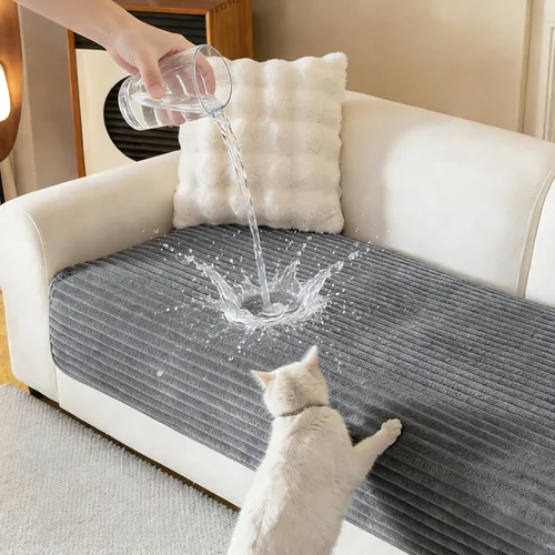 Miniatura 17 de MYSKY HOME Funda de sofá en forma de L, 100% impermeable para mascotas, fundas de sofá modular en forma de L, fundas de sofá antideslizantes