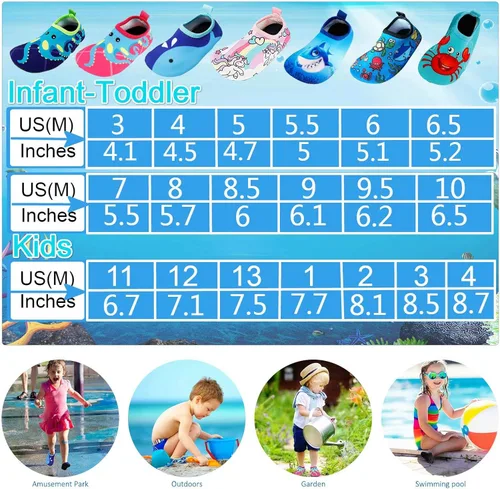 Miniatura 2 de Bigib Toddler Kids Swim Water Shoes Quick Dry Non-Slip Water Skin Barefoot Sports Shoes Aqua Socks for Boys Girls Toddler