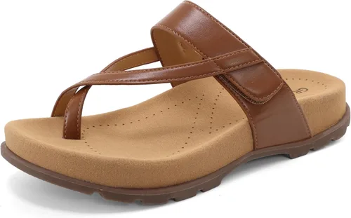 Miniatura 9 de Sandalias planas ortopédicas para mujer con cómodo soporte de arco para uso casual y diario