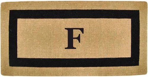 Miniatura 73 de Tapete de fibra de coco natural, para puerta de entrada, rectangular, resistente, para patio, atrapador de suciedad antideslizante, decoración