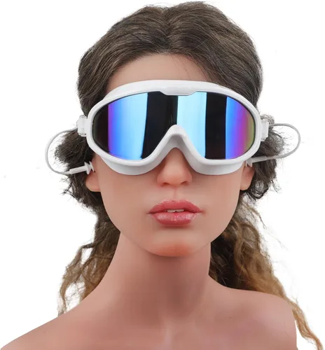 Miniatura 7 de Gafas de natación con tapones para los oídos, gafas de natación de silicona para adultos, sin fugas, visión amplia, antivaho con protección UV