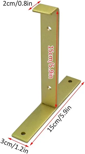 Miniatura 2 de Soportes para estante de esquina de labio montados en la pared, soportes flotantes para estante de cocina, soportes para estante en ángulo recto