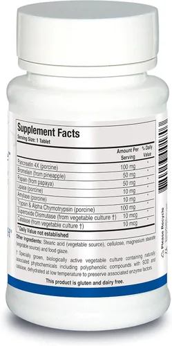 Miniatura 3 de Biotics Research Intenzyme Forte™ Enzimas pancreáticas proteolíticas, pancreatina, bromelina, papaína, lipasa, amilasa – Suplemento apoya