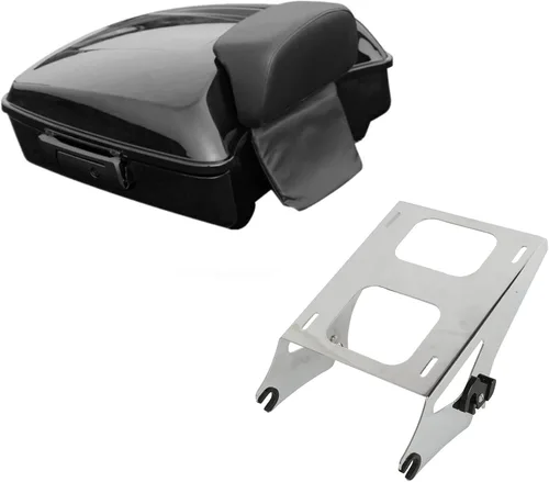 Miniatura 16 de XMT-MOTO King Tour Trunk + almohadilla de respaldo envolvente+estante de montaje negro+accesorios de acoplamiento para Harley Touring Road King Road