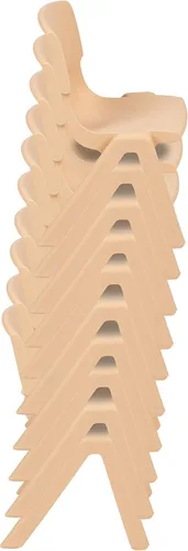 Miniatura 11 de Flash Furniture Whitney - Paquete de 10 sillas escolares apilables de plástico rojo con altura de asiento de 12 pulgadas