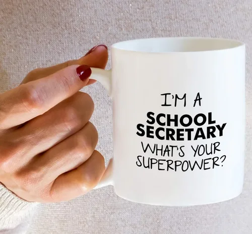 Miniatura 5 de Retreez Taza divertida – I'm a School Secretary What's Your Superpower? Tazas de café de cerámica de 11 onzas – Divertido, sarcasmo, motivacional