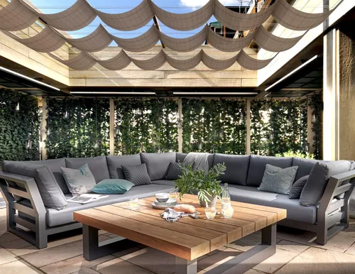 Miniatura 7 de SunnyRoyal Toldo retráctil para pérgola de 7 x 14 pies, toldo de repuesto con herrajes para patio, porche, jardín, al aire libre Marrón