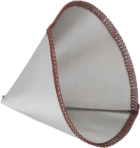 Miniatura 3 de EMUKOEP Filtro de café reutilizable en forma de cono de filtrado fino 304 de acero inoxidable sin papel filtro de café de malla (L para 3 a 4 tazas)