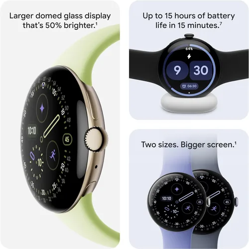 Miniatura 3 de Google Pixel Watch 4 (41mm) - Reloj inteligente Android - Monitor de frecuencia cardíaca y seguimiento del sueño - Batería de 30 horas - Seguimiento