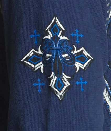 Miniatura 8 de Archaic by Affliction - Camisa térmica para hombre, alas de lomo, Azul