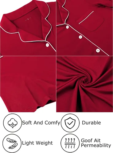 Miniatura 5 de Leikar Camisón de maternidad para mujer, pijama de lactancia de manga larga